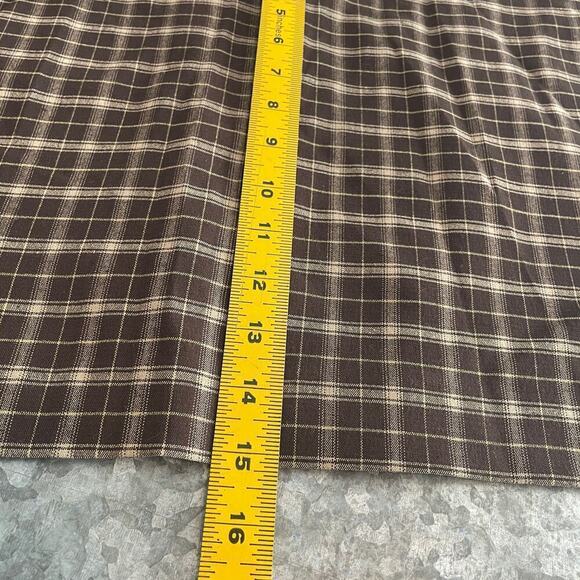 NWT Vintage Tracy Evans Plaid Schoolgirl 90s Y2K Mini Skirt 11 Large Brown Tan - Picture 12 of 12